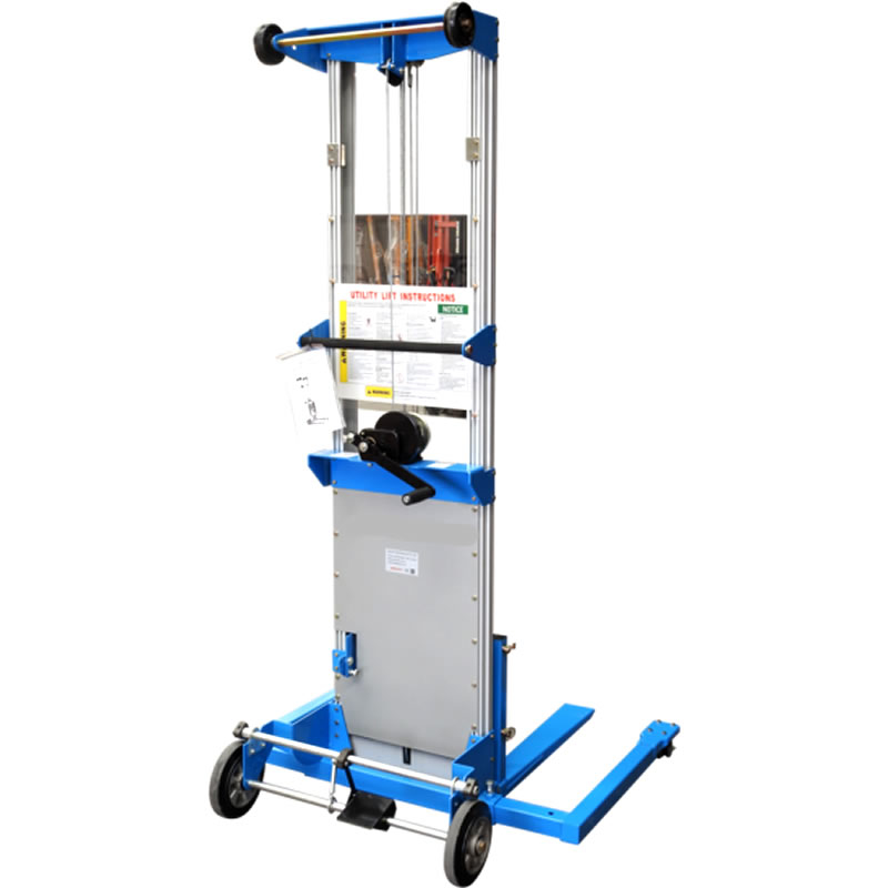 Aluminium Hand Stacker Winch Lifter with Adjustable Leg | Fork ...