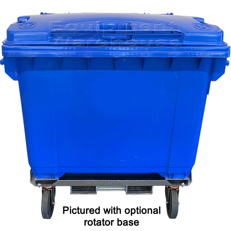 660 Litre Wheelie Bin Blue with Rotator Base | Forklift Slippers | Fork ...