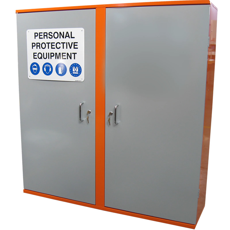 PPE Storage Cabinet Double Door with 3 x Shelves | Fork Extension Slippers