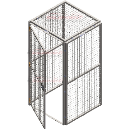 Picture of Wire Mesh Storage Cage Small No Back (Wall Positioned)