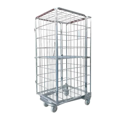 Picture of Heavy Duty 4-Sided Security Cage Trolley with Doors 500Kg Capacity